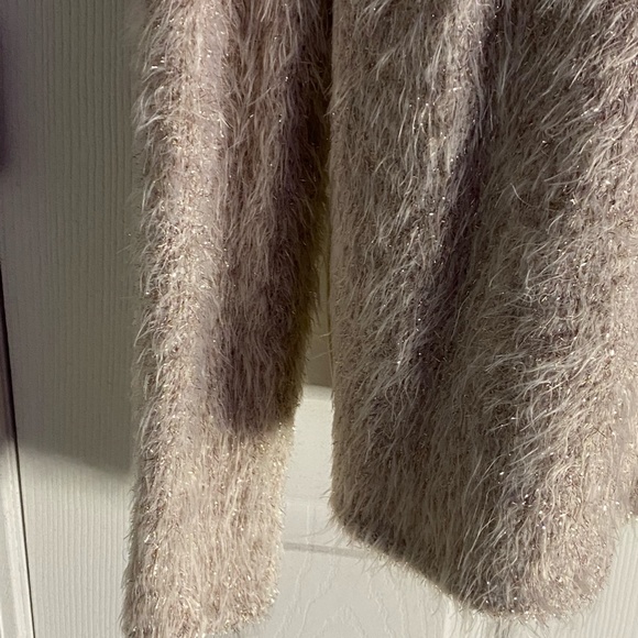 Fuzzy Pale Pink Sparkle Sweater - Picture 4 of 5
